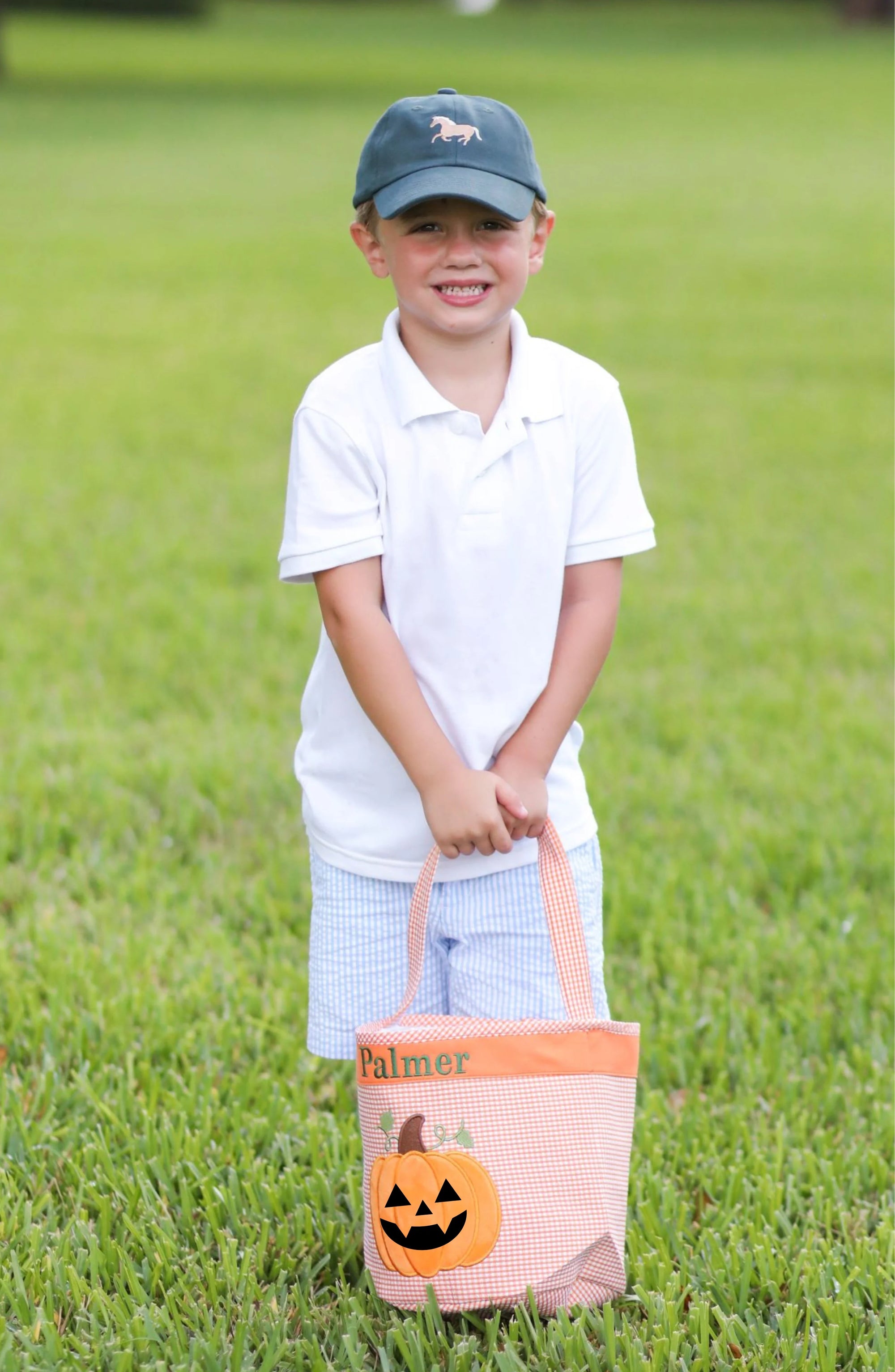 Personalized Orange Large Trick or Treat Bucket