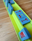 Mahjong Racks & Pushers (Set of 4): Oak