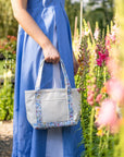 Lake Blue Mini Tote Coated Canvas