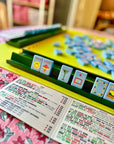 Mahjong Racks & Pushers (Set of 4): Oak
