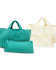 Woven Mahjong Carryall - 6 Colors: Chartreuse