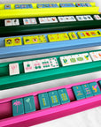 Mahjong Racks & Pushers (Set of 4): Oak