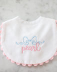 Heirloom Personalized Baby Bib and Burp Cloth Set
