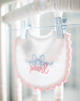 Heirloom Personalized Baby Bib and Burp Cloth Set