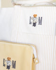 Pimlico Stripe Sand Quilted Wipeable Canvas Go Go Tote