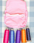 Gingham Pink Round Case