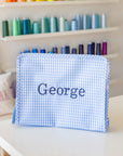 Gingham Sky Round Case