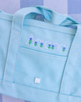 Lake Blue Mini Tote Coated Canvas