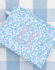 Hamptons Floral Personalized Small Roadie Pouch