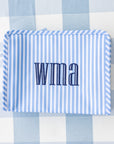 Pimlico Stripe Chambray Quilted Wipeable Canvas Go Go Tote