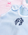 Monogrammed Blue Bubble Zipper Sack