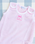 Monogrammed Pink Bubble Zipper Sack
