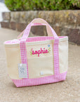 Gingham Pink Full-Size Backpacker Backpack