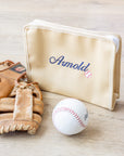 Khaki Coated Canvas Large Roadie Pouch Bag