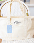 Natural Medium Tote Coated Canvas