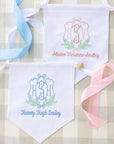 Monogram Crest Baby Name Banner