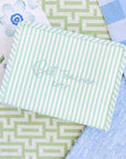 Pimlico Stripe Sage Personalized Jumbo Tote