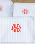 Pimlico Stripe Blue Personalized Small Roadie Pouch