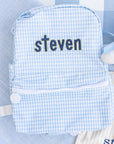Gingham Mist Mini Backer Backpack