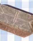 Personalized Waxed Canvas Dopp Kit