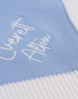 Personalized Knit Blanket with Border (Multiple Colors)