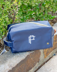 Coated Canvas Navy Dopp Kit