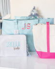 Gingham Sky Large Roadie Pouch Bag