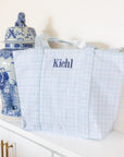 Cambridge Plaid Personalized TRVL Jumbo Tote
