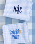 Pimlico Stripe Blue Personalized Small Roadie Pouch