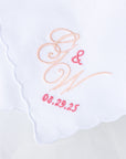 Personalized Monogram Wedding Handkerchief