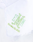 Personalized Monogram Wedding Handkerchief