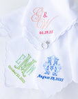 Personalized Monogram Wedding Handkerchief