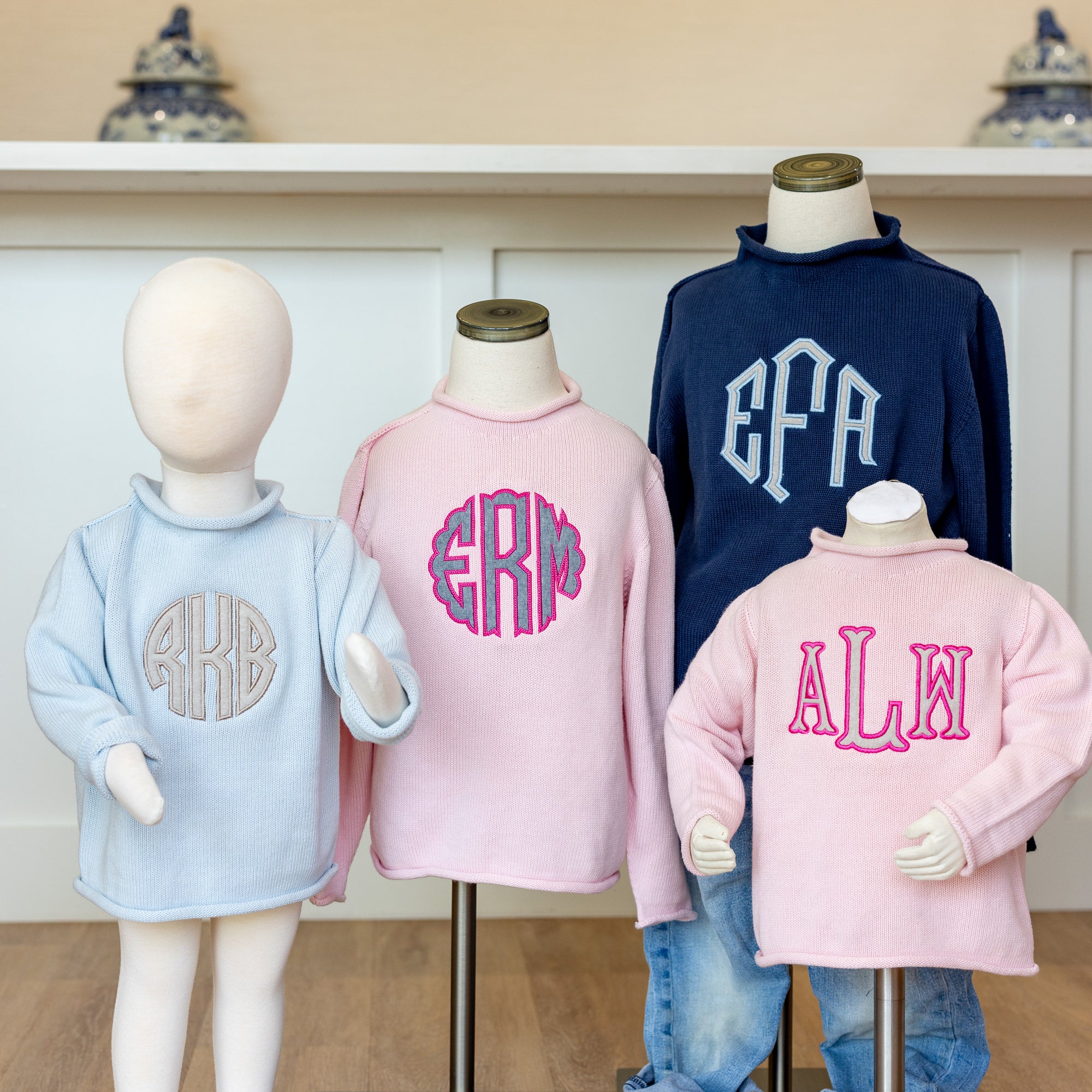 Jumbo Monogram Rollneck Sweater