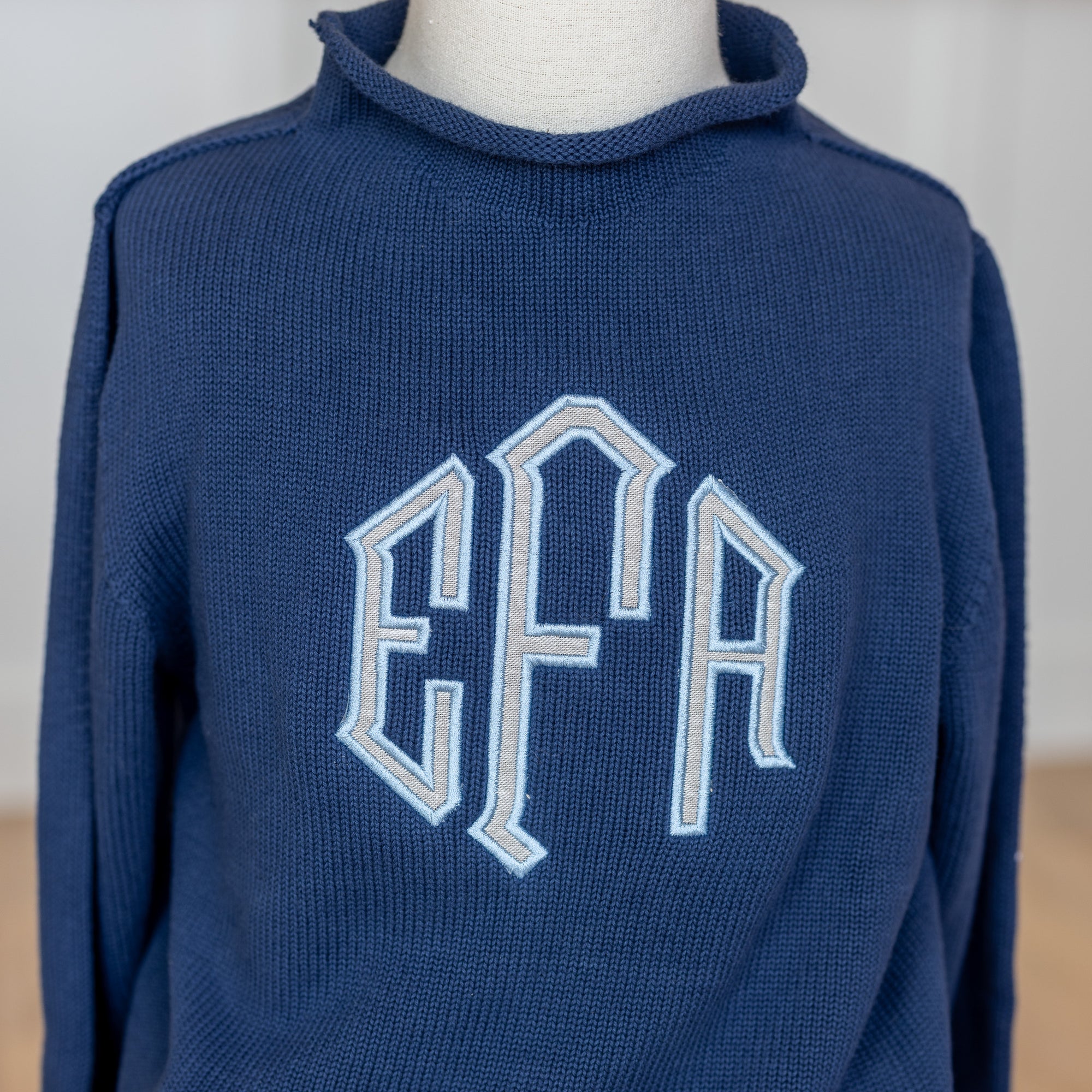 Jumbo Monogram Rollneck Sweater