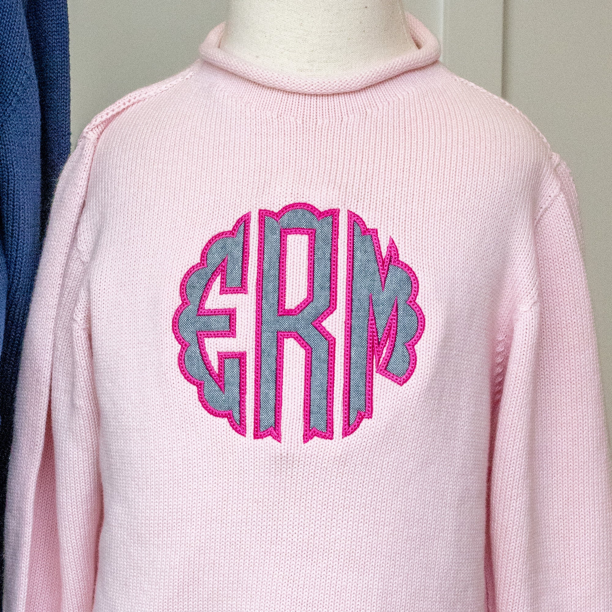 Jumbo Monogram Rollneck Sweater