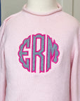 Jumbo Monogram Rollneck Sweater