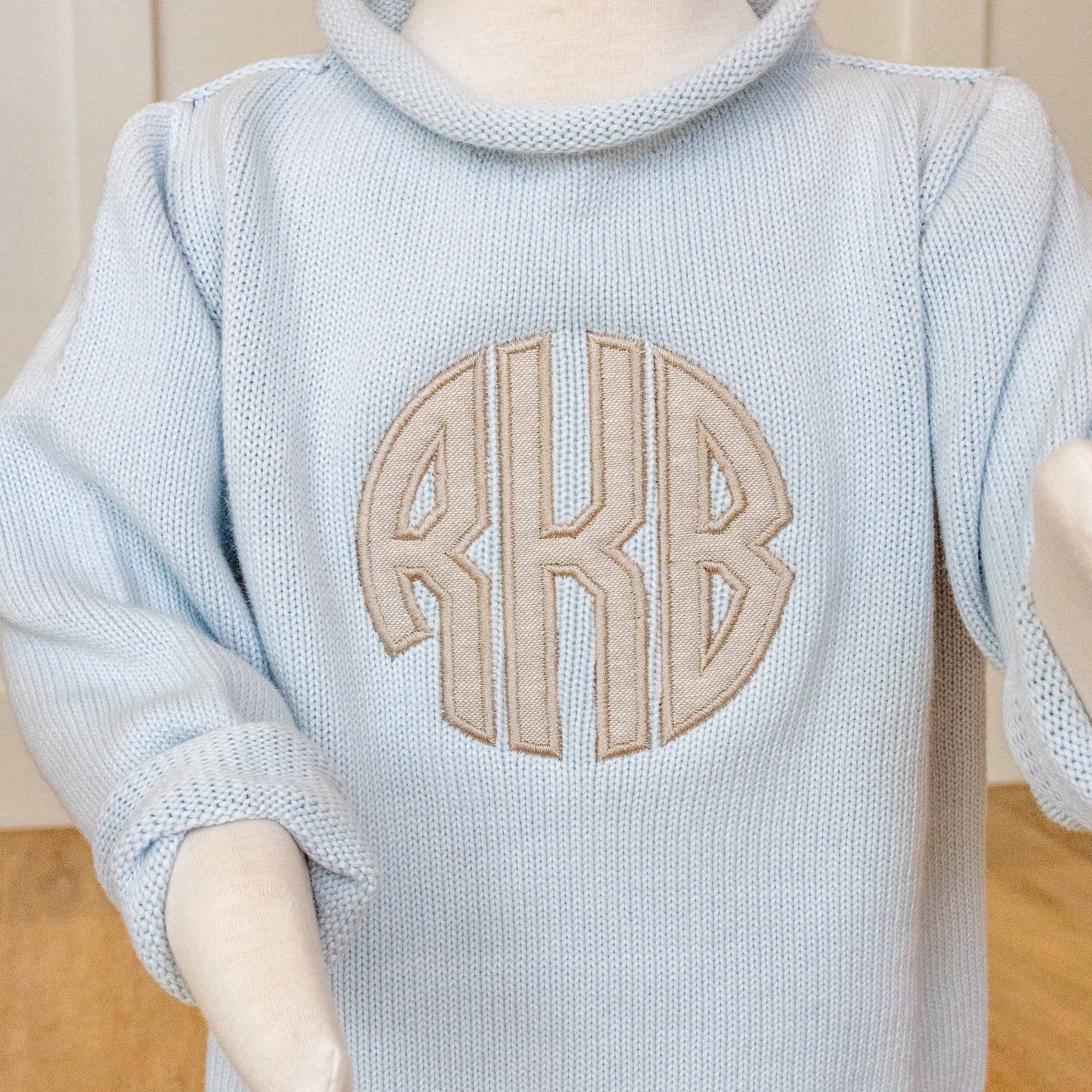 Jumbo Monogram Rollneck Sweater