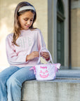 Personalized Pink Gingham Mini Trick or Treat Bucket