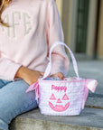 Personalized Pink Gingham Mini Trick or Treat Bucket