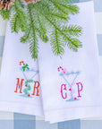 Personalized Candy Cane Cocktail Guest Towel