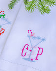 Personalized Candy Cane Cocktail Guest Towel