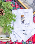 Tuxedo Bear Custom Cocktail Napkins (Set of 4)