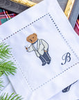 Tuxedo Bear Custom Cocktail Napkins (Set of 4)