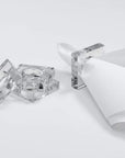 Acrylic Napkin Rings in Crystal Clear - Set of 4