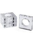 Acrylic Napkin Rings in Crystal Clear - Set of 4