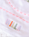 Scallop Trim Heirloom Burp Cloth (Multiple Colors)