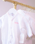 Personalized Paty Luxury Knit Footed Sleeper
