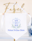 Monogram Crest Baby Name Banner