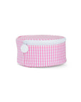 Gingham Pink Round Case