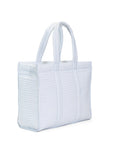 Pimlico Stripe Blue Quilted Wipeable Canvas Go Go Tote